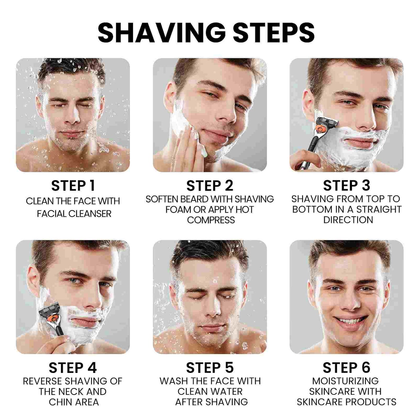 🔥2026 NEW ARRIVAL🎁24-Piece Men's Razor Blade Set with Free Handle